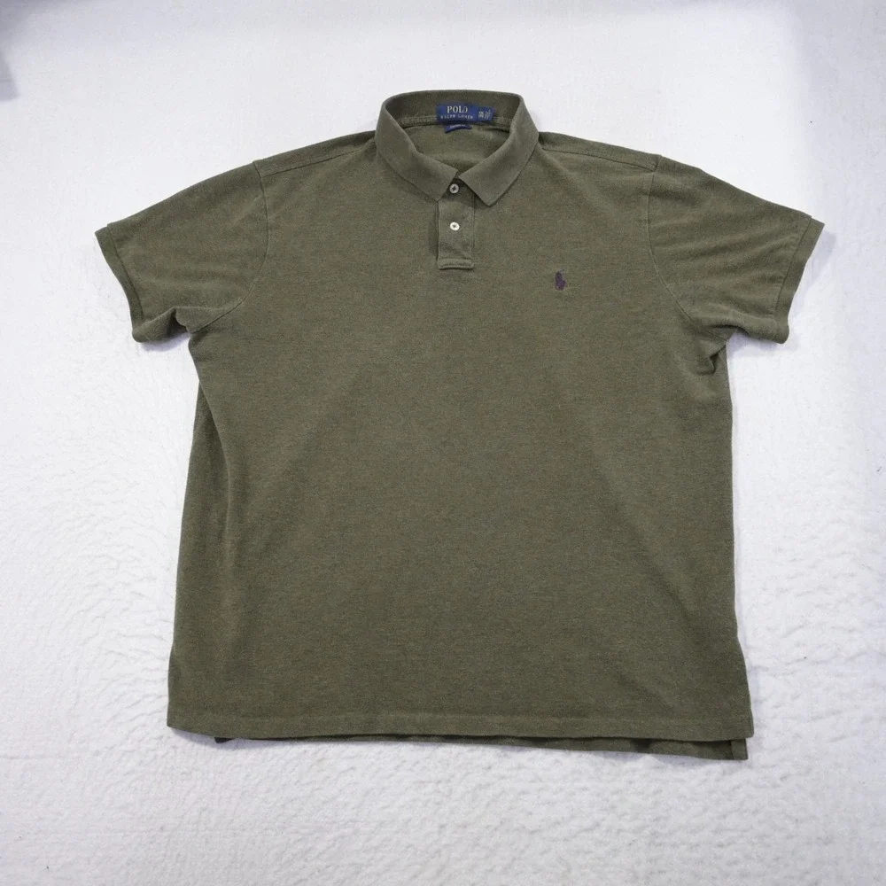 Polo Ralph Lauren Golf Polo Green Custom Fit Short Sleeve Mens‎ Size 2XL XXL